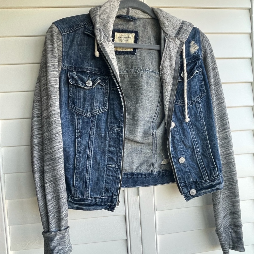 Abercrombie and Fitch hooded Jean jacket